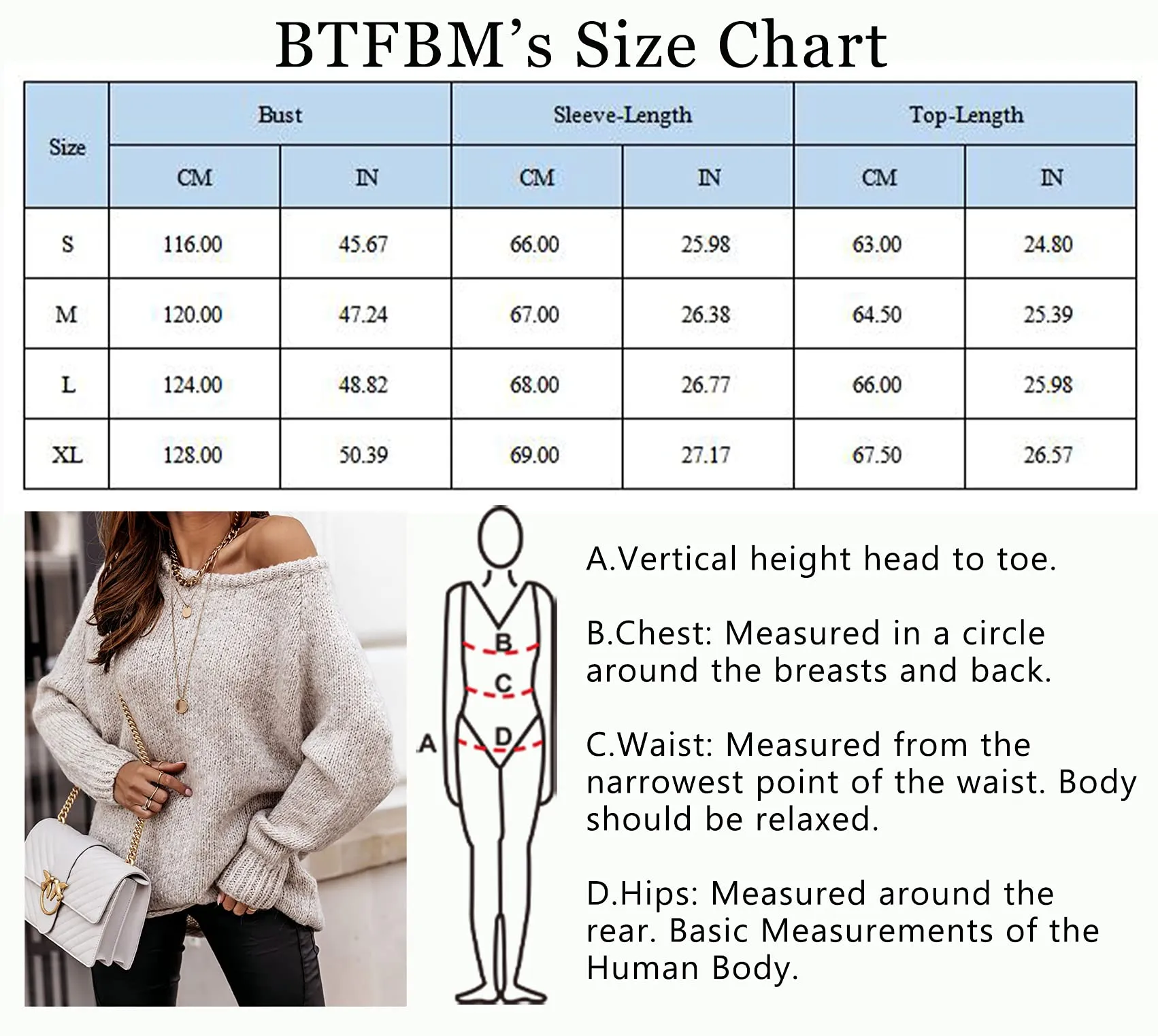 BTFBM Women Casual Long Sleeve Fall Sweaters Crew Neck Soft Ribbed Knitted Oversized Pullover Loose Fit Jumper