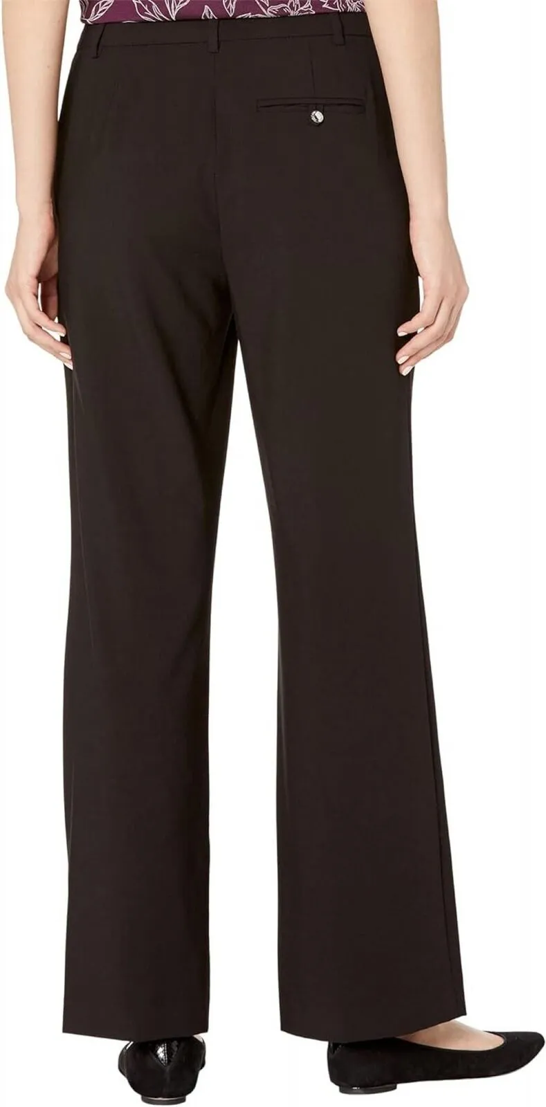 Calvin Klein Womens Straight Pants with Tab Waist M2GK7260 Black 4