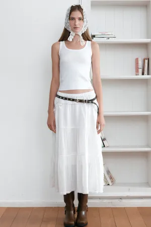 CANCAN LACE LONG SKIRT_WHITE