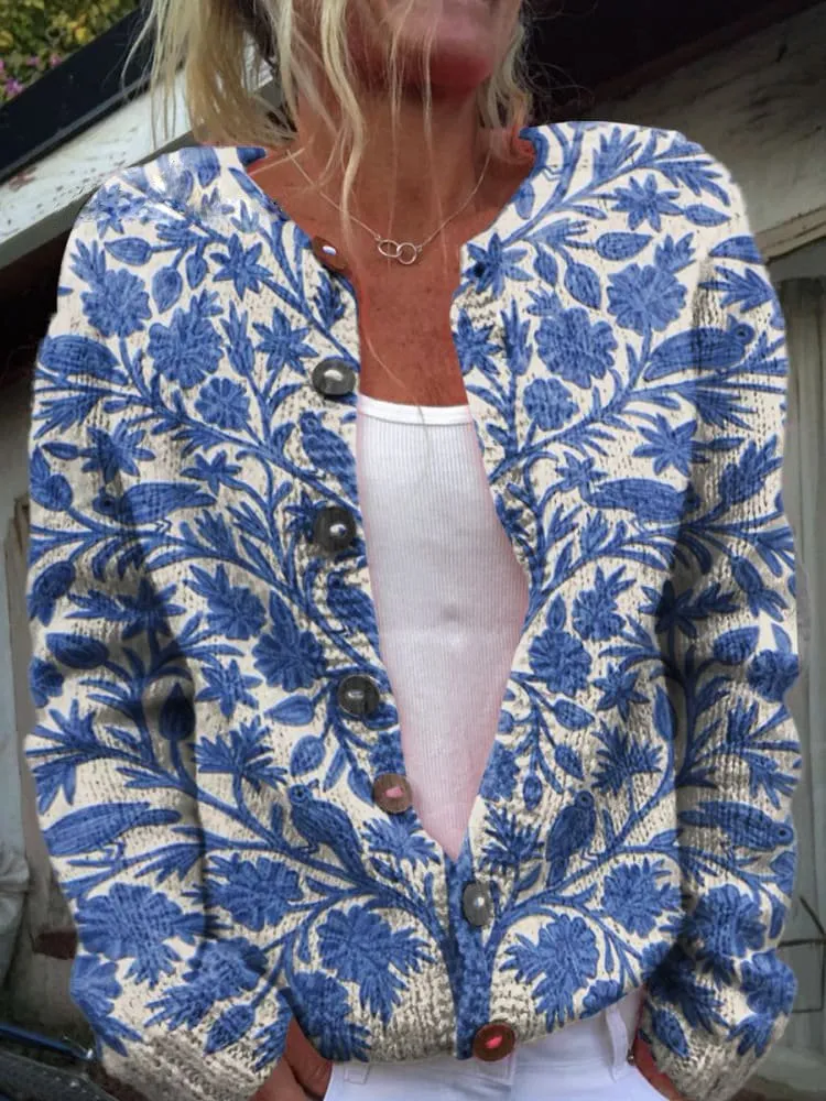 Cassidy™ | Floral Style Classic Knit Cardigan