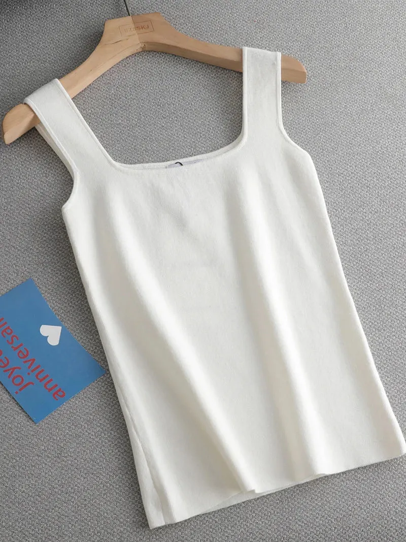 chic basic U-NECK Basic Tops