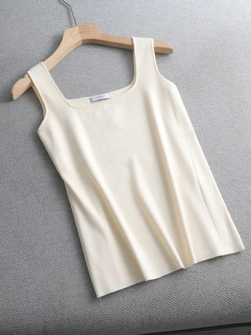 chic basic U-NECK Basic Tops