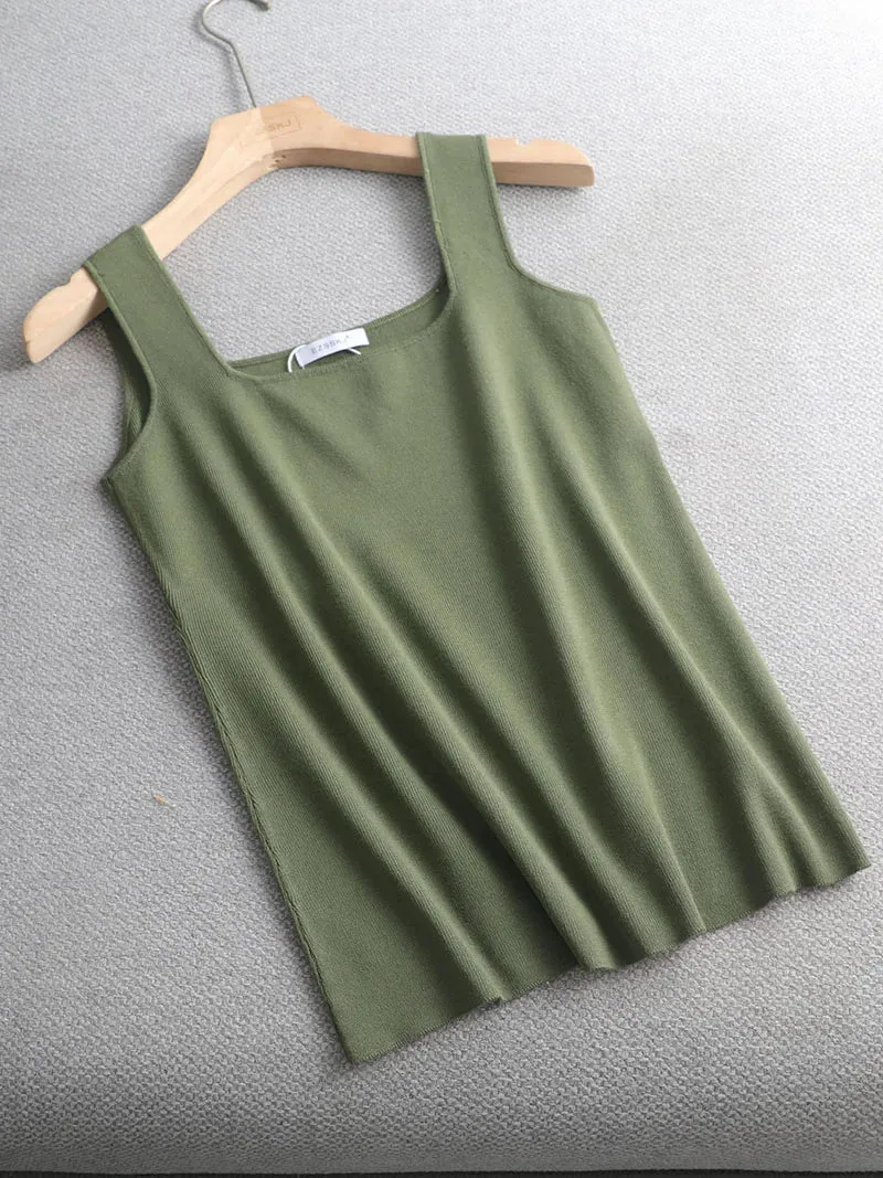 chic basic U-NECK Basic Tops