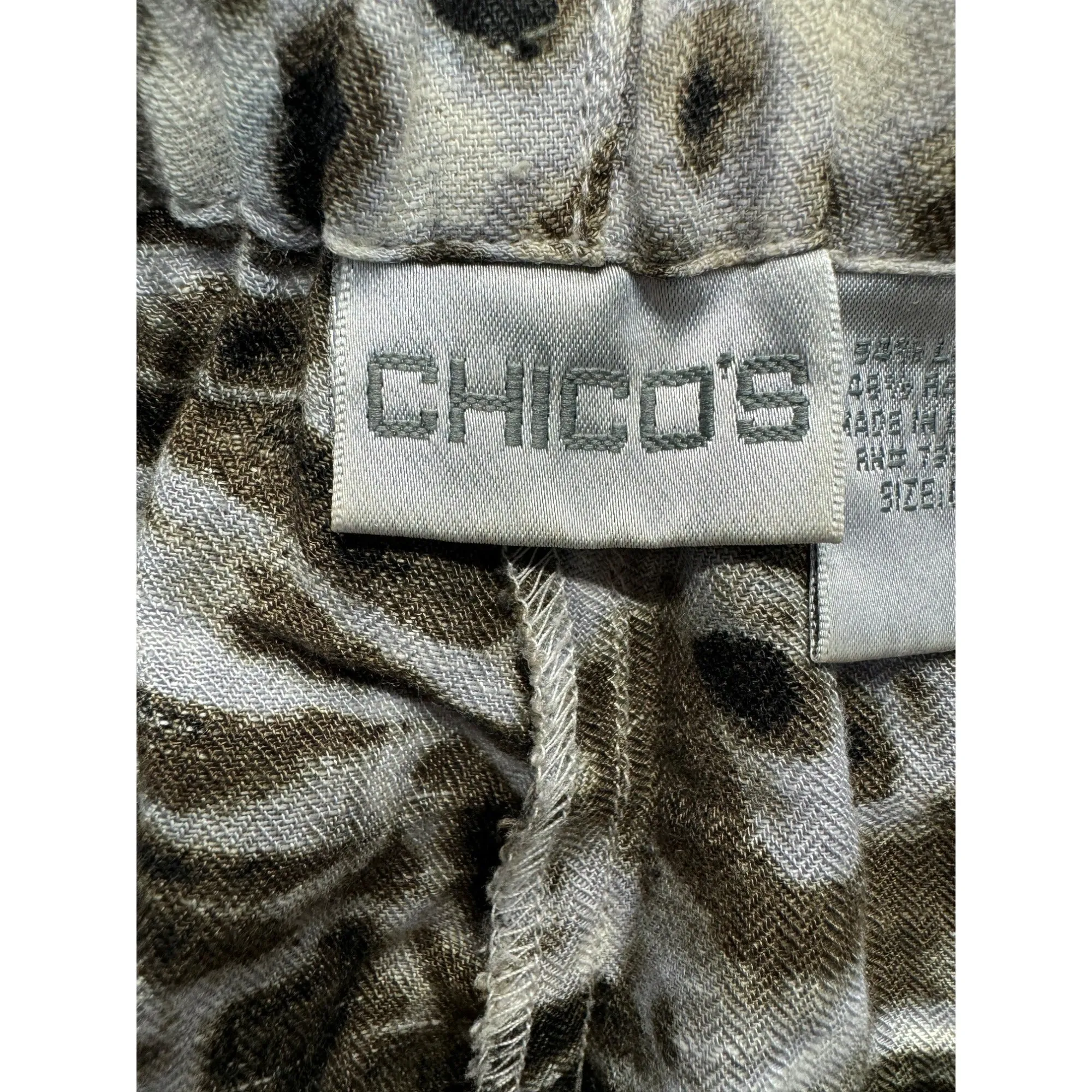Chicos Patterned Wide leg Pants #3979