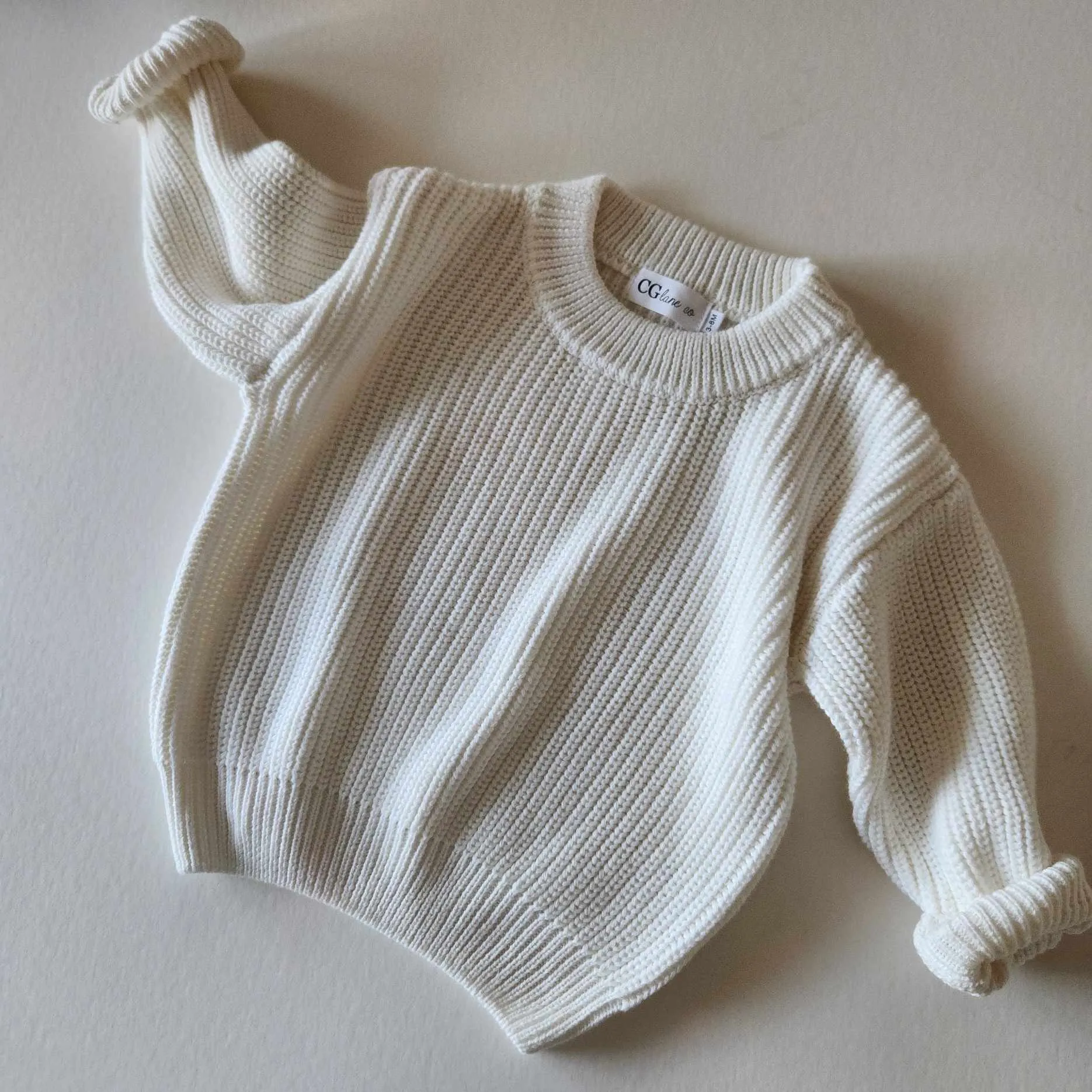 CHUNKY KNIT SWEATER - MARSHMALLOW