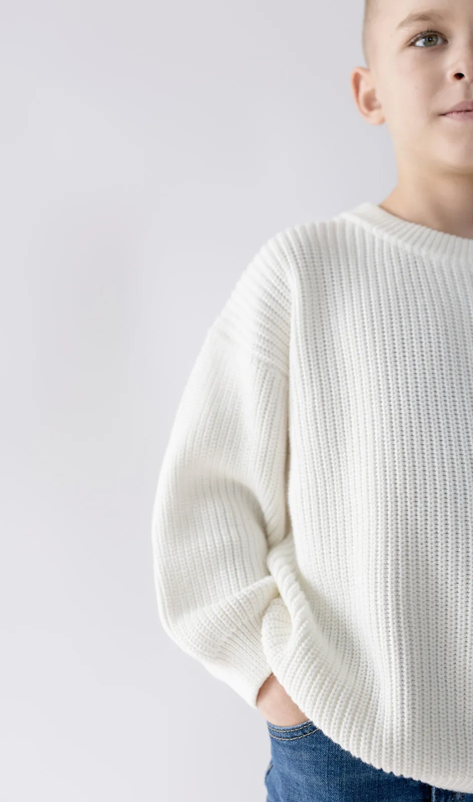 CHUNKY KNIT SWEATER - MARSHMALLOW