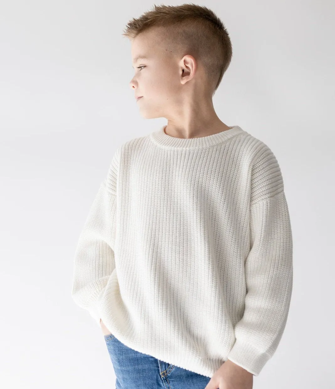CHUNKY KNIT SWEATER - MARSHMALLOW