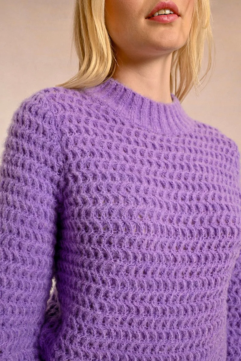 CHUNKY KNIT SWEATER WITH FUNNEL NECK