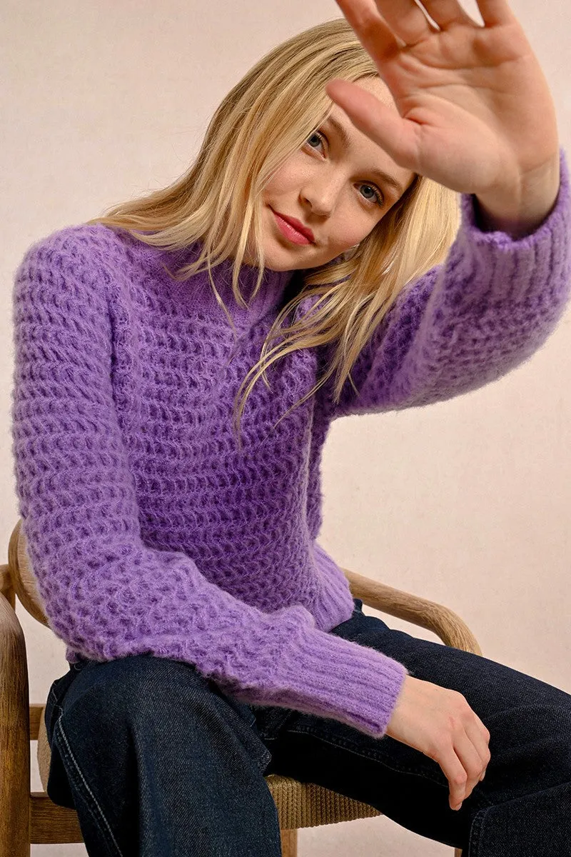 CHUNKY KNIT SWEATER WITH FUNNEL NECK