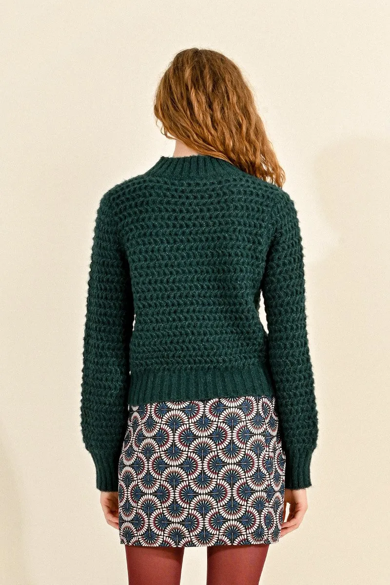 CHUNKY KNIT SWEATER WITH FUNNEL NECK