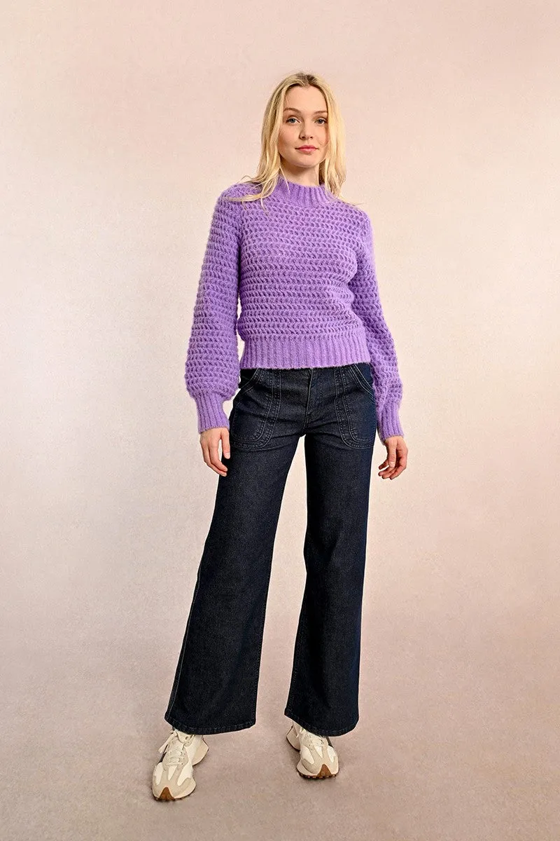 CHUNKY KNIT SWEATER WITH FUNNEL NECK