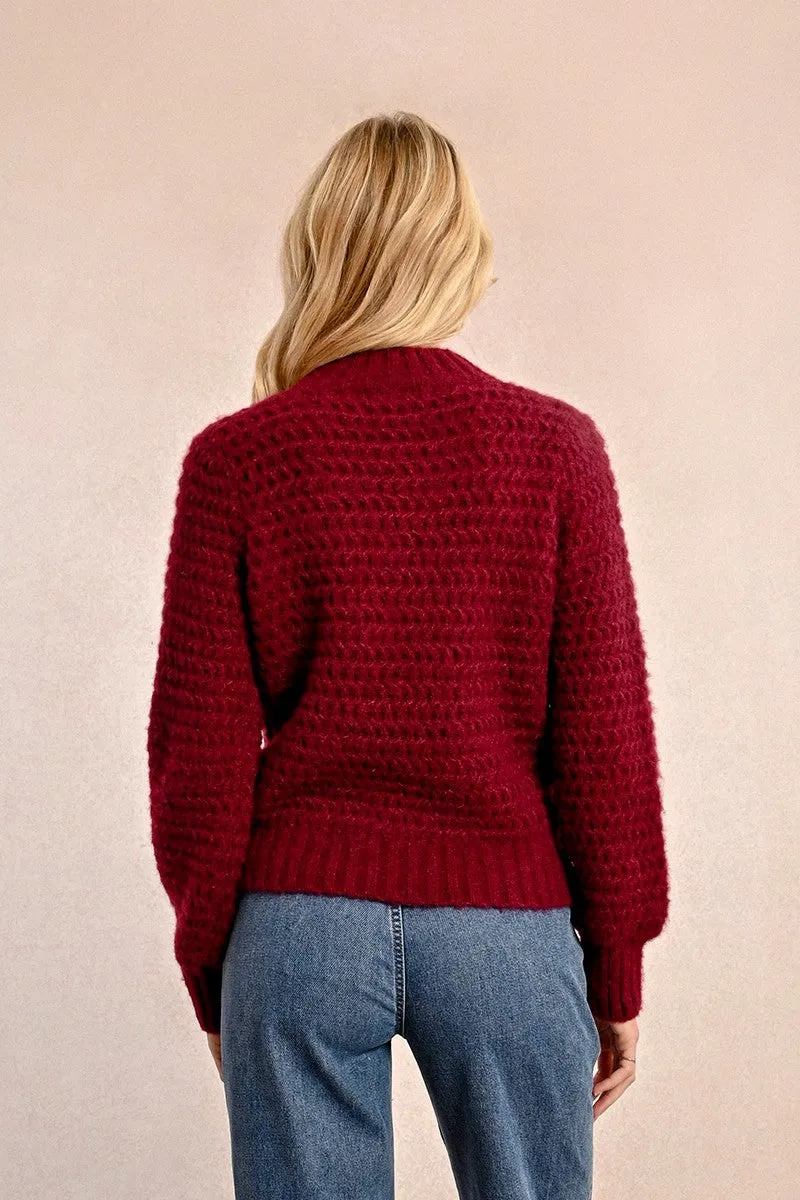 CHUNKY KNIT SWEATER WITH FUNNEL NECK
