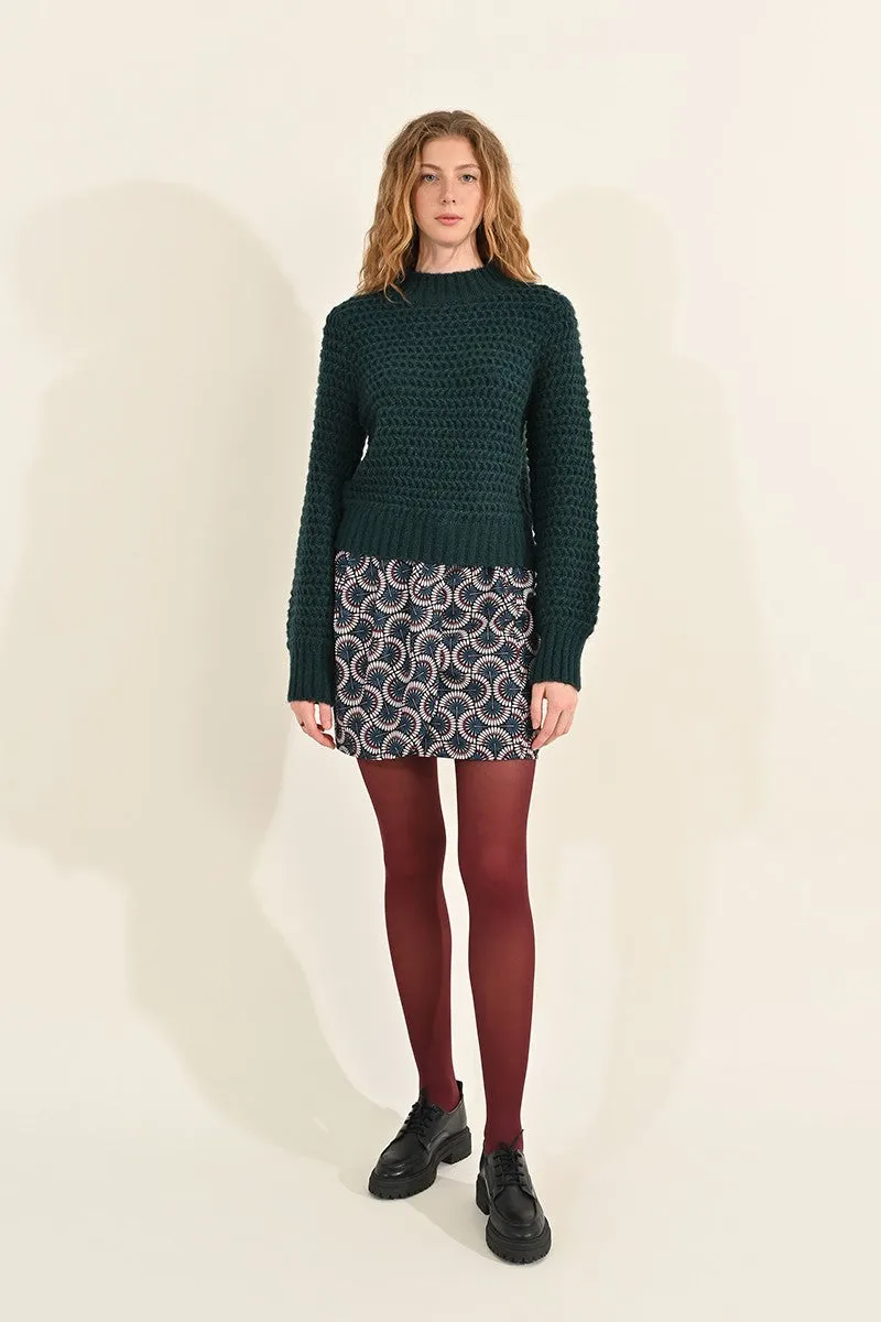 CHUNKY KNIT SWEATER WITH FUNNEL NECK