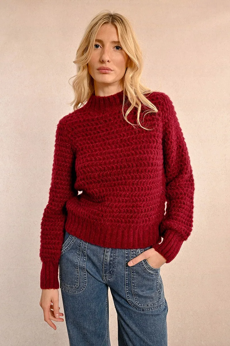 CHUNKY KNIT SWEATER WITH FUNNEL NECK