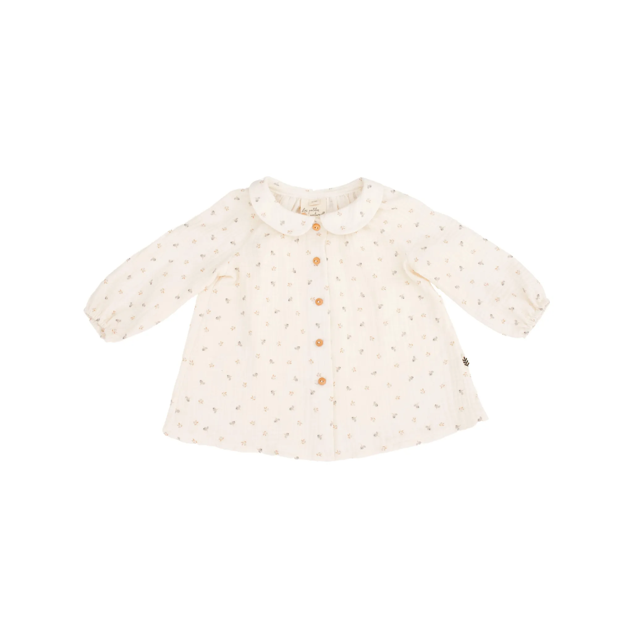 Claudine Collar Blouse - Gingham Cream