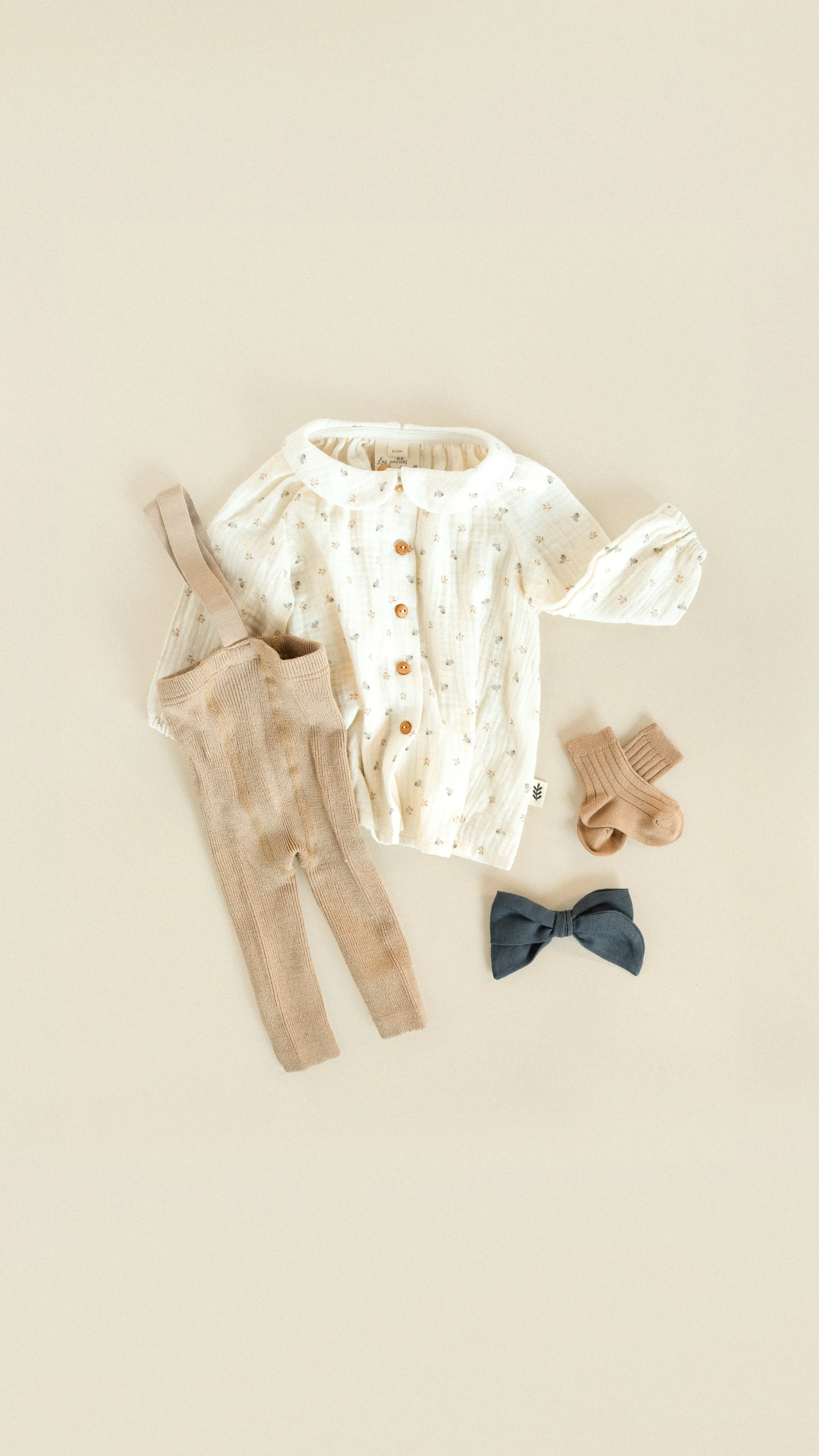 Claudine Collar Blouse - Gingham Cream