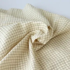 Claudine Collar Blouse - Gingham Cream