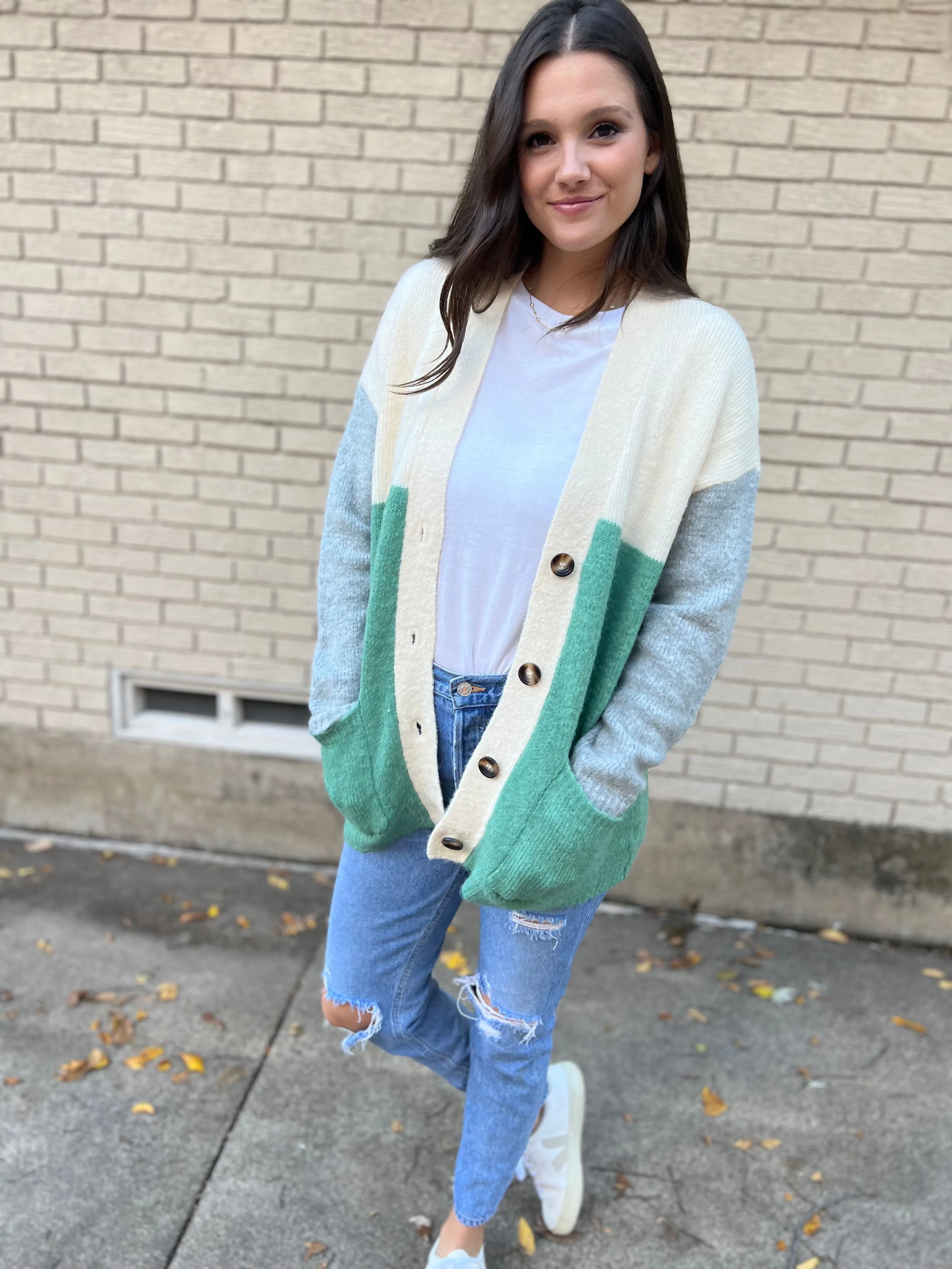 Color Block Cardigan