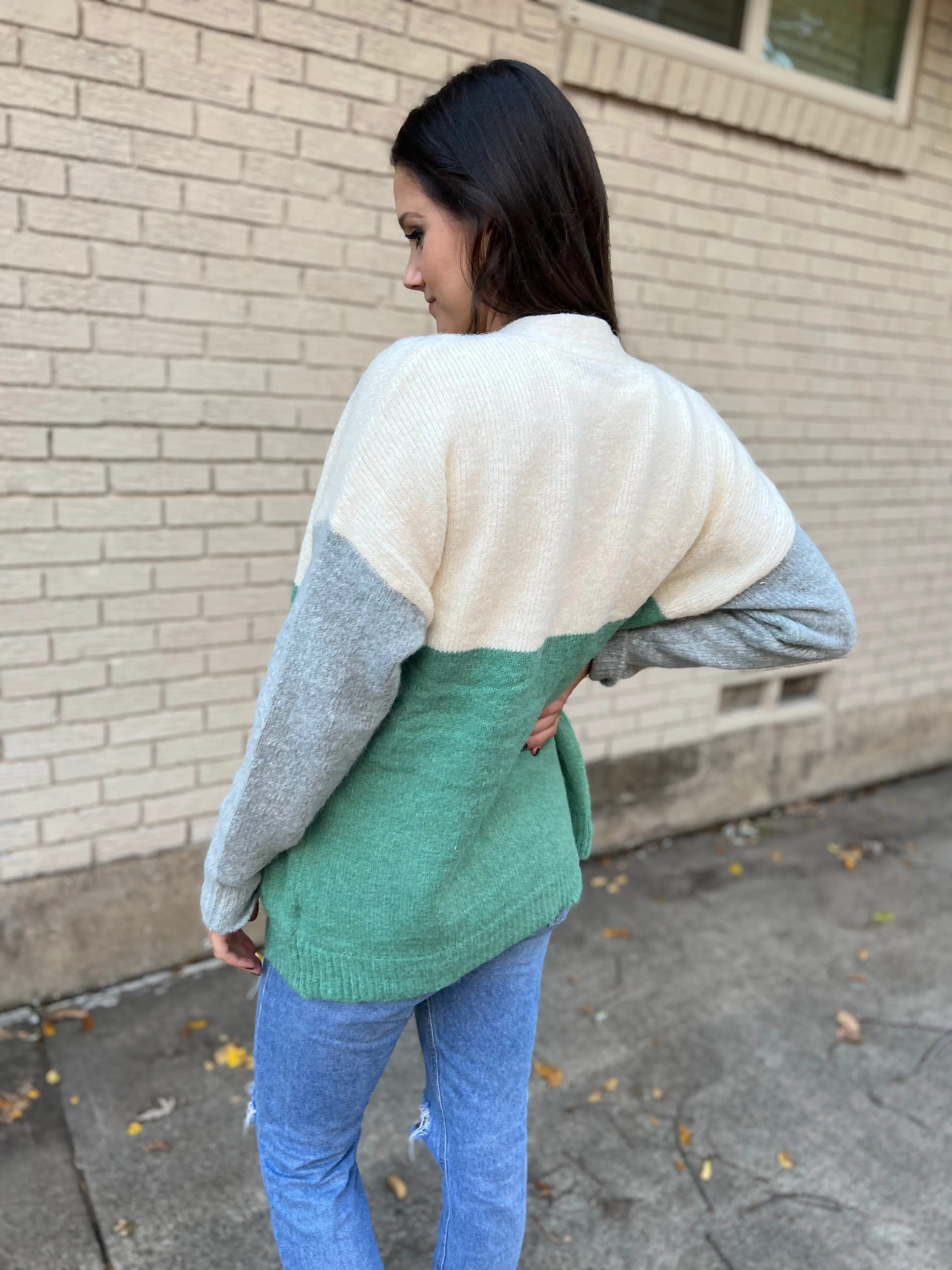 Color Block Cardigan