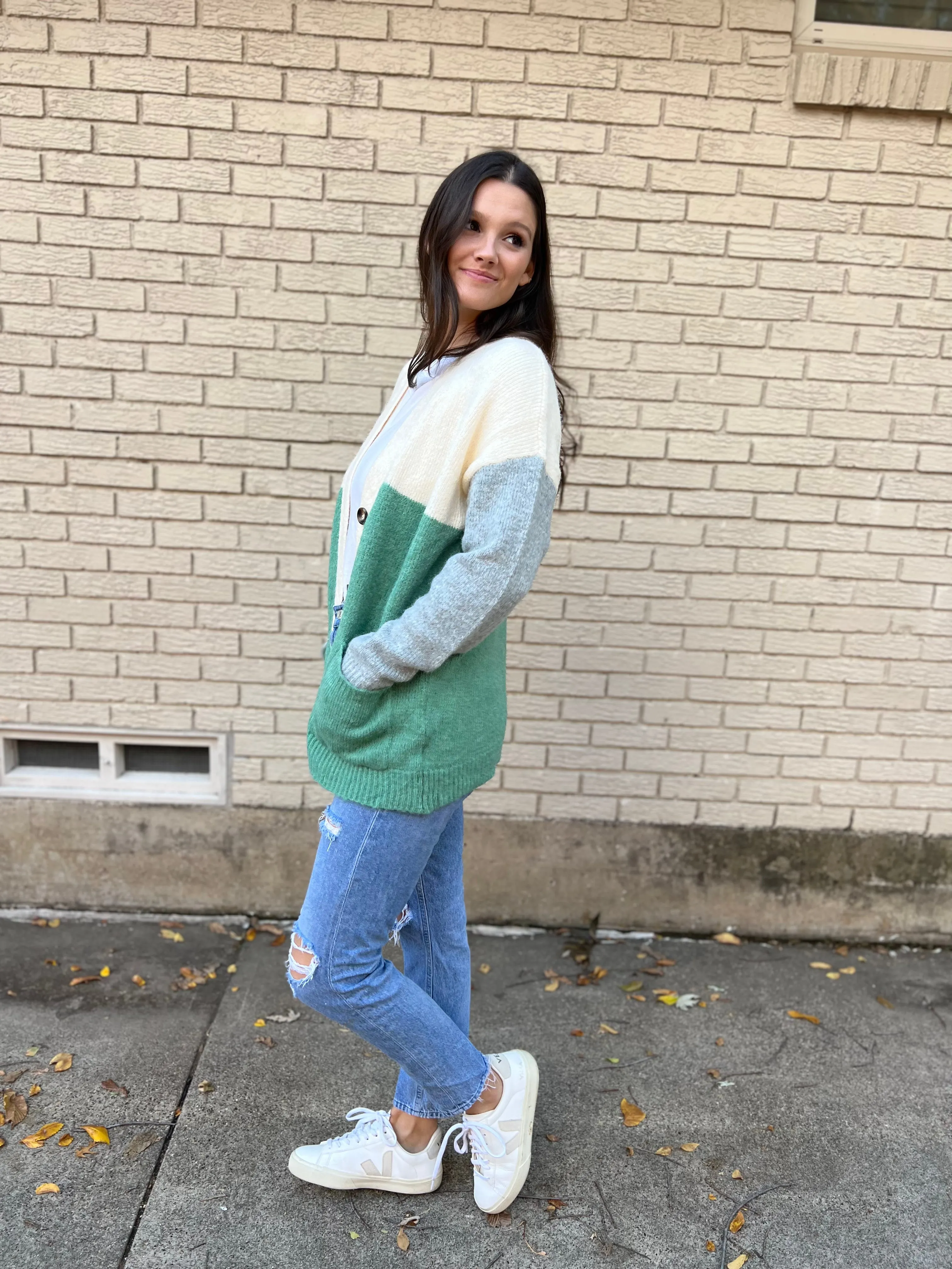 Color Block Cardigan