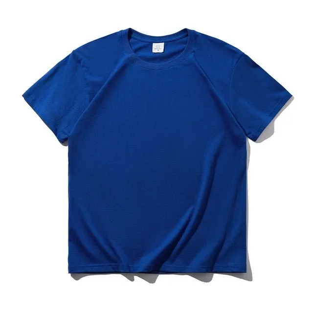 Combed Cotton Short Sleeve T-shirt Men Summer Casual Tshirt Women Basic Harajuku Soft T Shirt Tops Tee