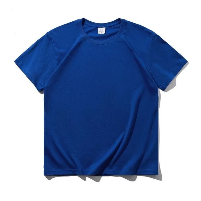Combed Cotton Short Sleeve T-shirt Men Summer Casual Tshirt Women Basic Harajuku Soft T Shirt Tops Tee