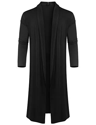 COOFANDY Men's Ruffle Cardigan