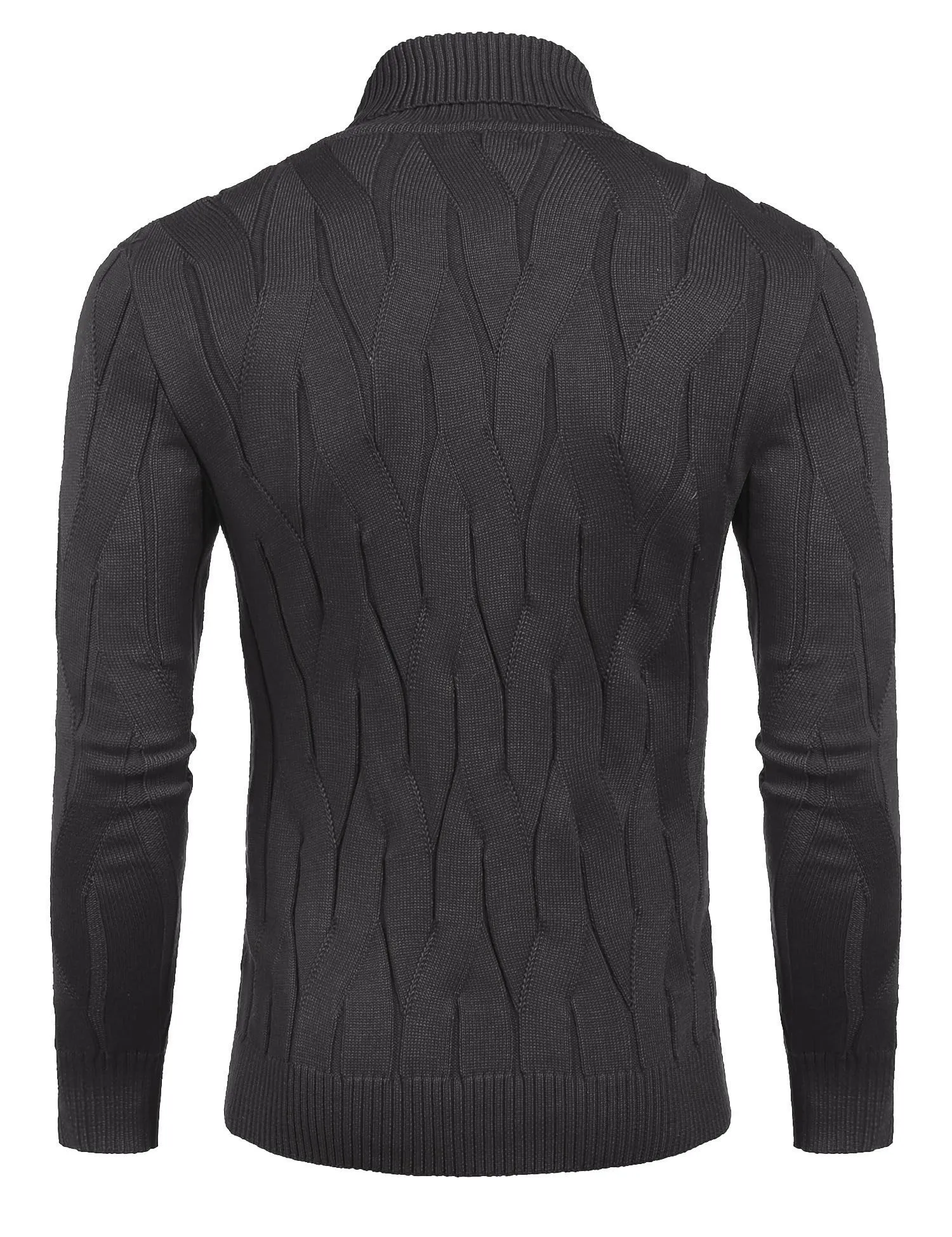 COOFANDY Men's Slim Fit Turtleneck Sweater Long Sleeve Casual Knitted Pullover Sweaters
