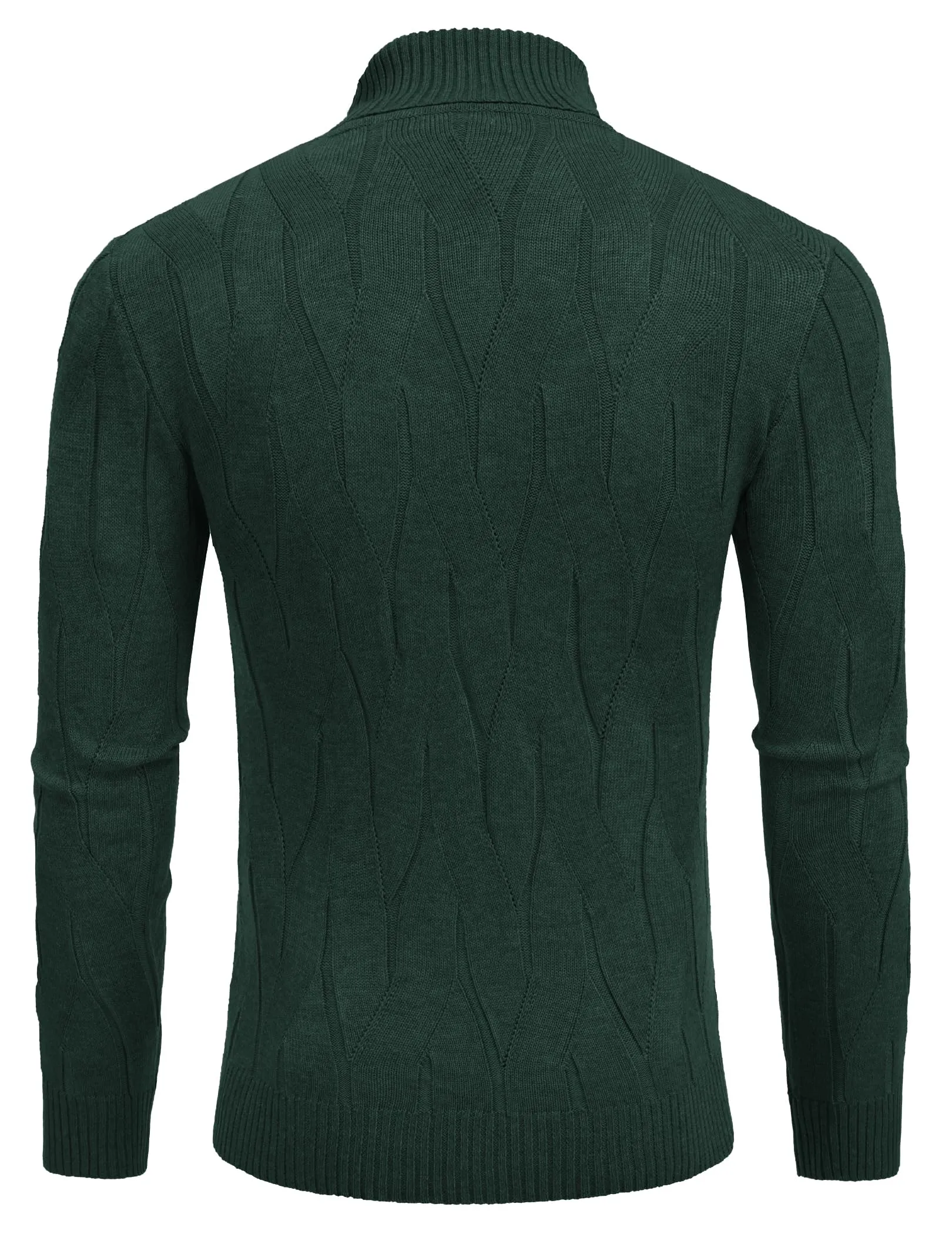 COOFANDY Men's Slim Fit Turtleneck Sweater Long Sleeve Casual Knitted Pullover Sweaters