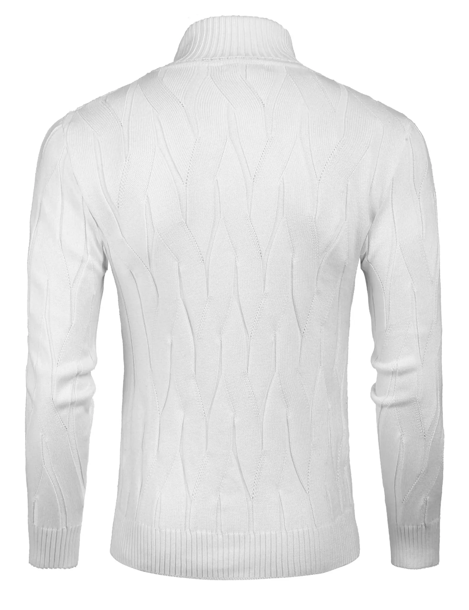 COOFANDY Men's Slim Fit Turtleneck Sweater Long Sleeve Casual Knitted Pullover Sweaters