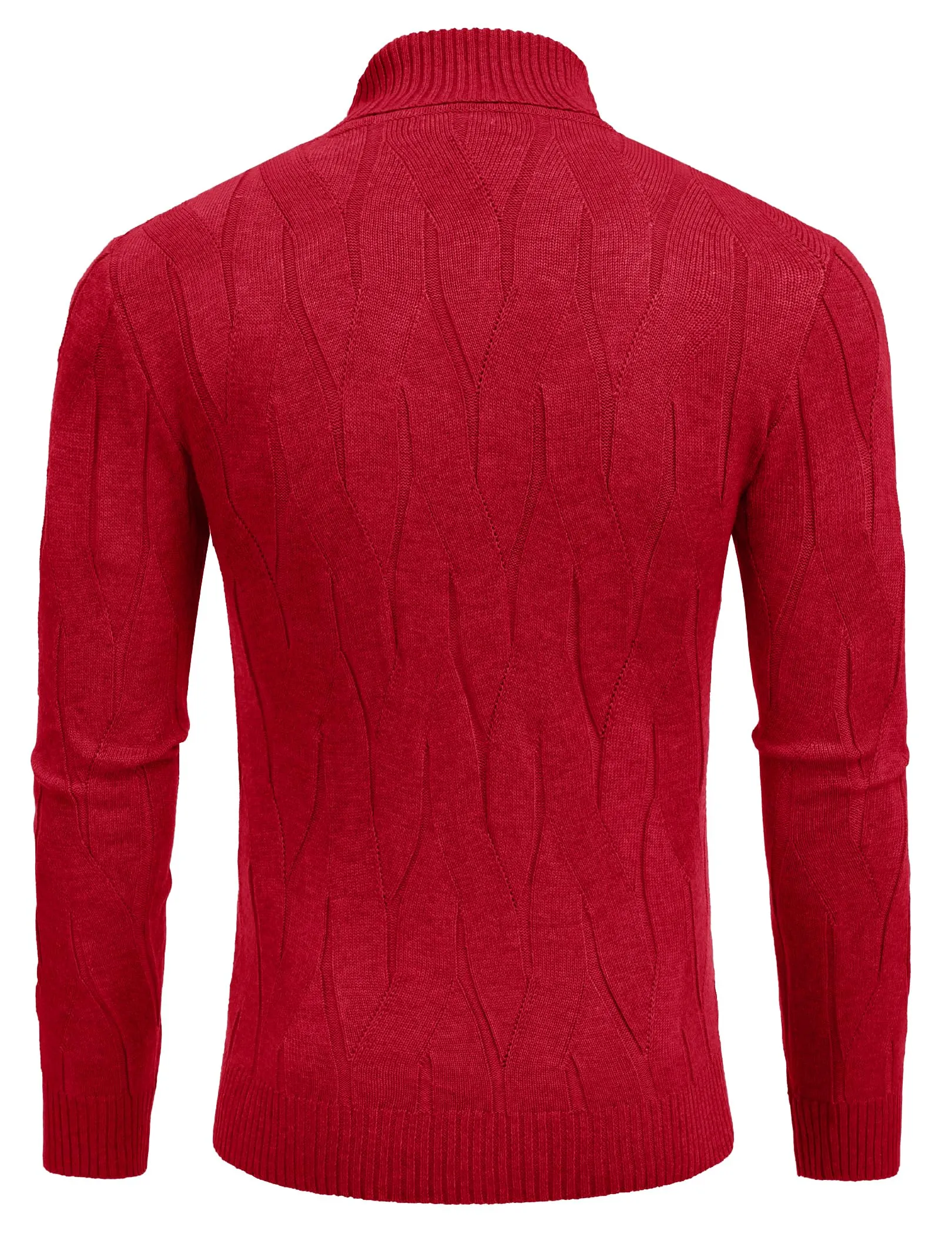 COOFANDY Men's Slim Fit Turtleneck Sweater Long Sleeve Casual Knitted Pullover Sweaters