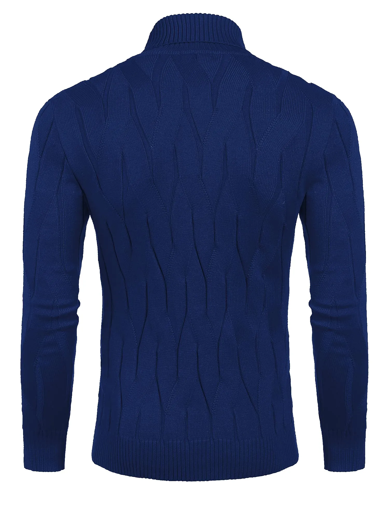 COOFANDY Men's Slim Fit Turtleneck Sweater Long Sleeve Casual Knitted Pullover Sweaters