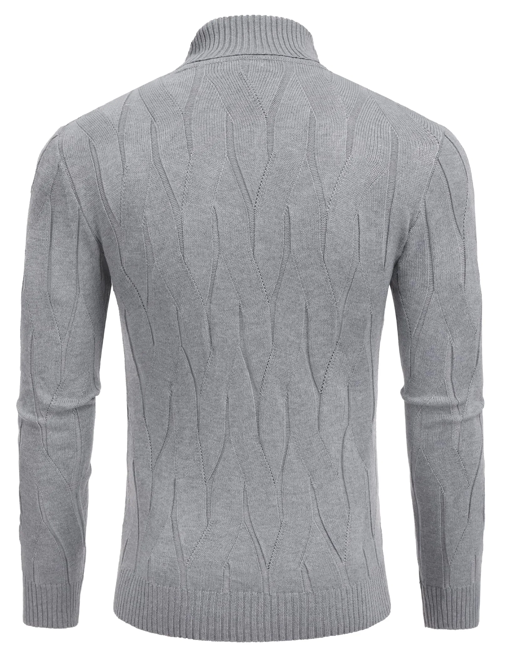 COOFANDY Men's Slim Fit Turtleneck Sweater Long Sleeve Casual Knitted Pullover Sweaters