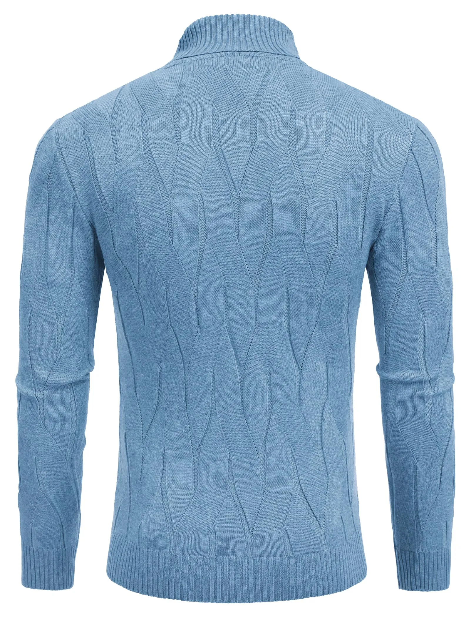COOFANDY Men's Slim Fit Turtleneck Sweater Long Sleeve Casual Knitted Pullover Sweaters