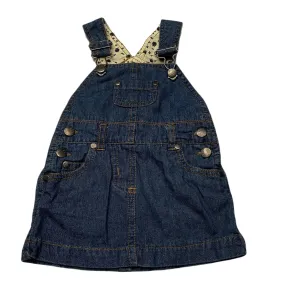 Cotton On denim overalls dress / pinafore, size 0, Pre-loved
