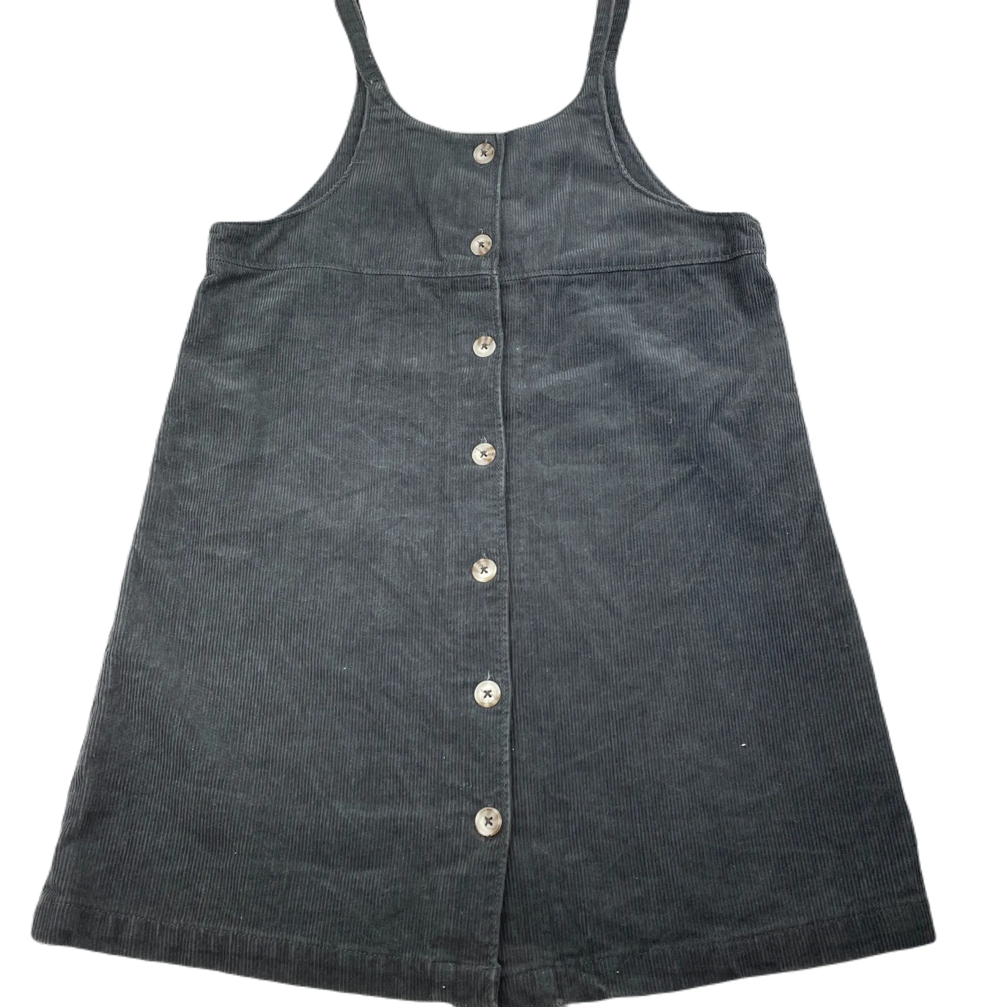 Cotton On grey corduroy cotton overalls dress / pinafore, size 9-10, Pre-loved