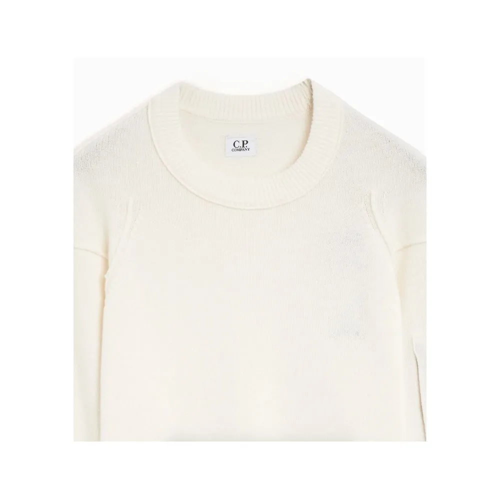 C.P. Company White Wool Sweater