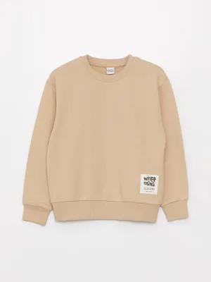 Crew Neck Comfortable Fit Basic Boys Sweatshirt