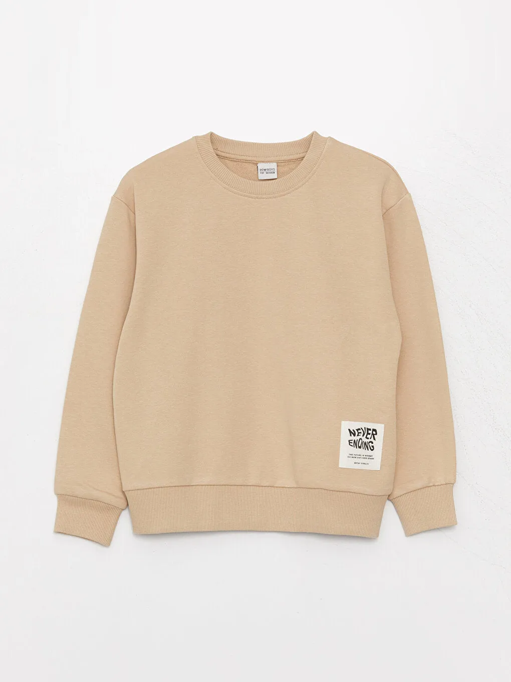 Crew Neck Comfortable Fit Basic Boys Sweatshirt