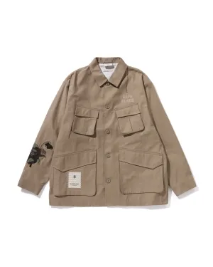 Cross Stitched Army Shirt