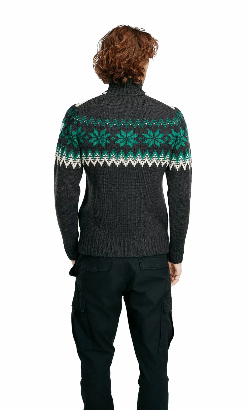 Dale of Norway | Myking Sweater | Dark Charcoal/Bright Green/Off White