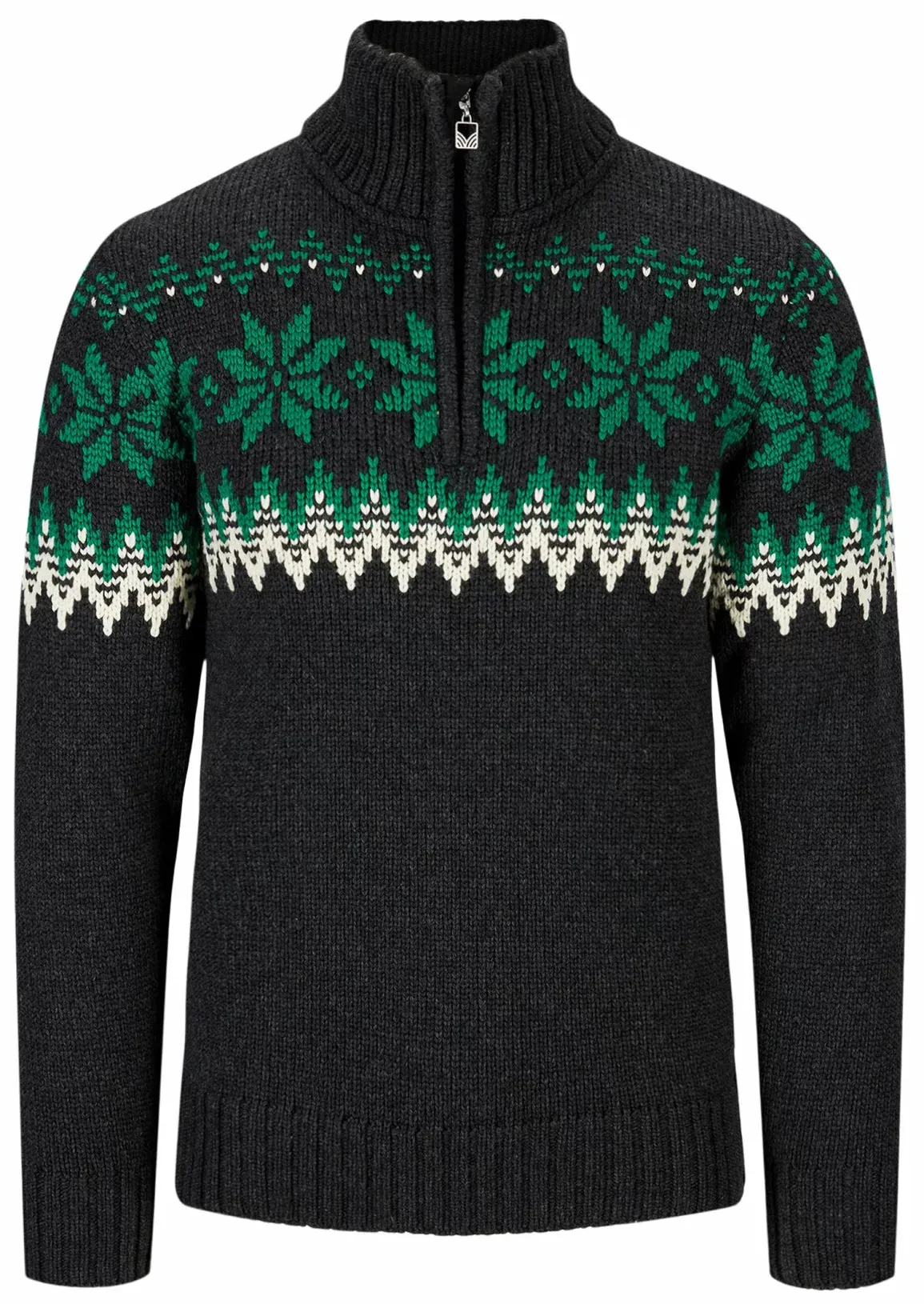 Dale of Norway | Myking Sweater | Dark Charcoal/Bright Green/Off White