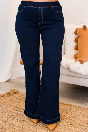 Dare To Flare Jeans, Super Dark Wash