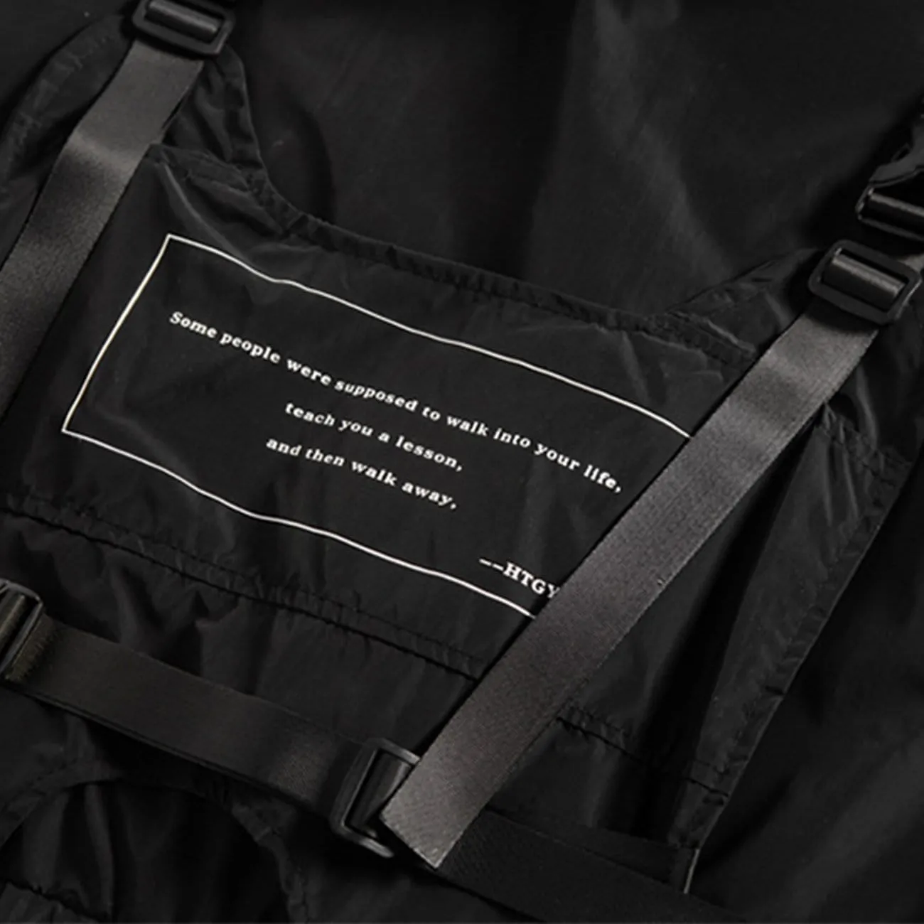 Dark Combat Multi Pockets Hooded Vest Jacket
