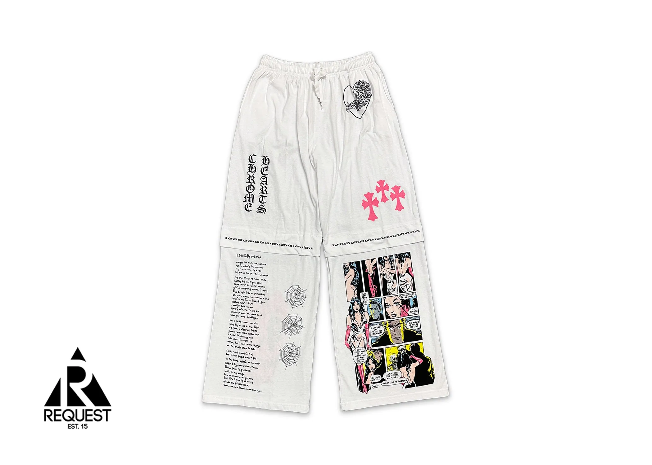 Deadly Doll Flared Sweatpants "White"