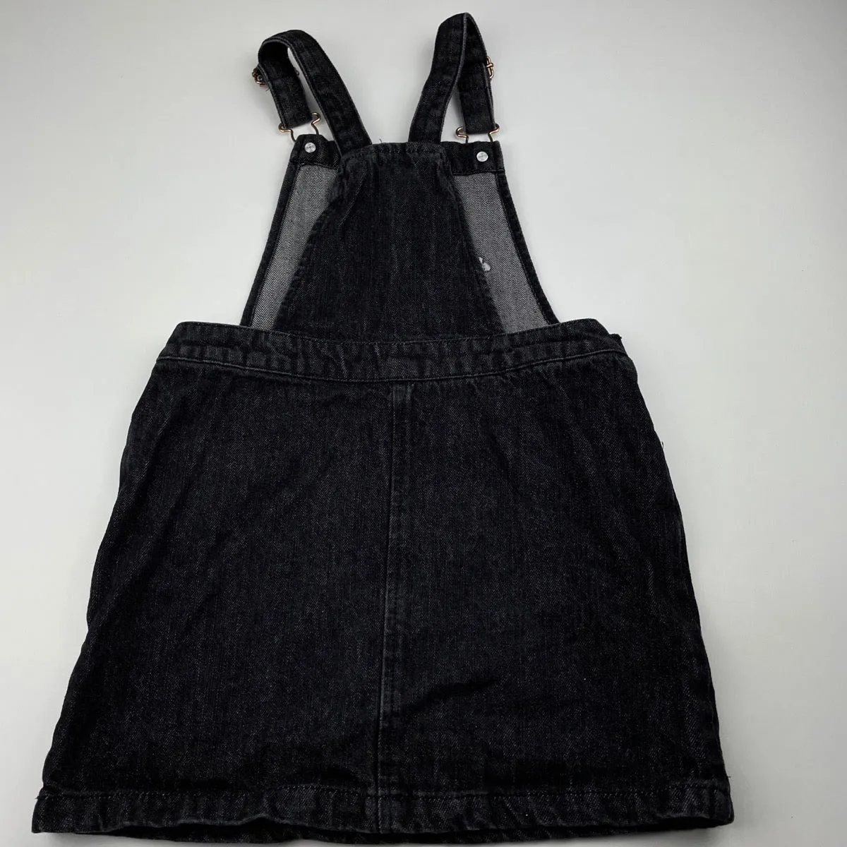 Disney Minnie Mouse embroidered denim overalls dress / pinafore, size 6, Pre-loved