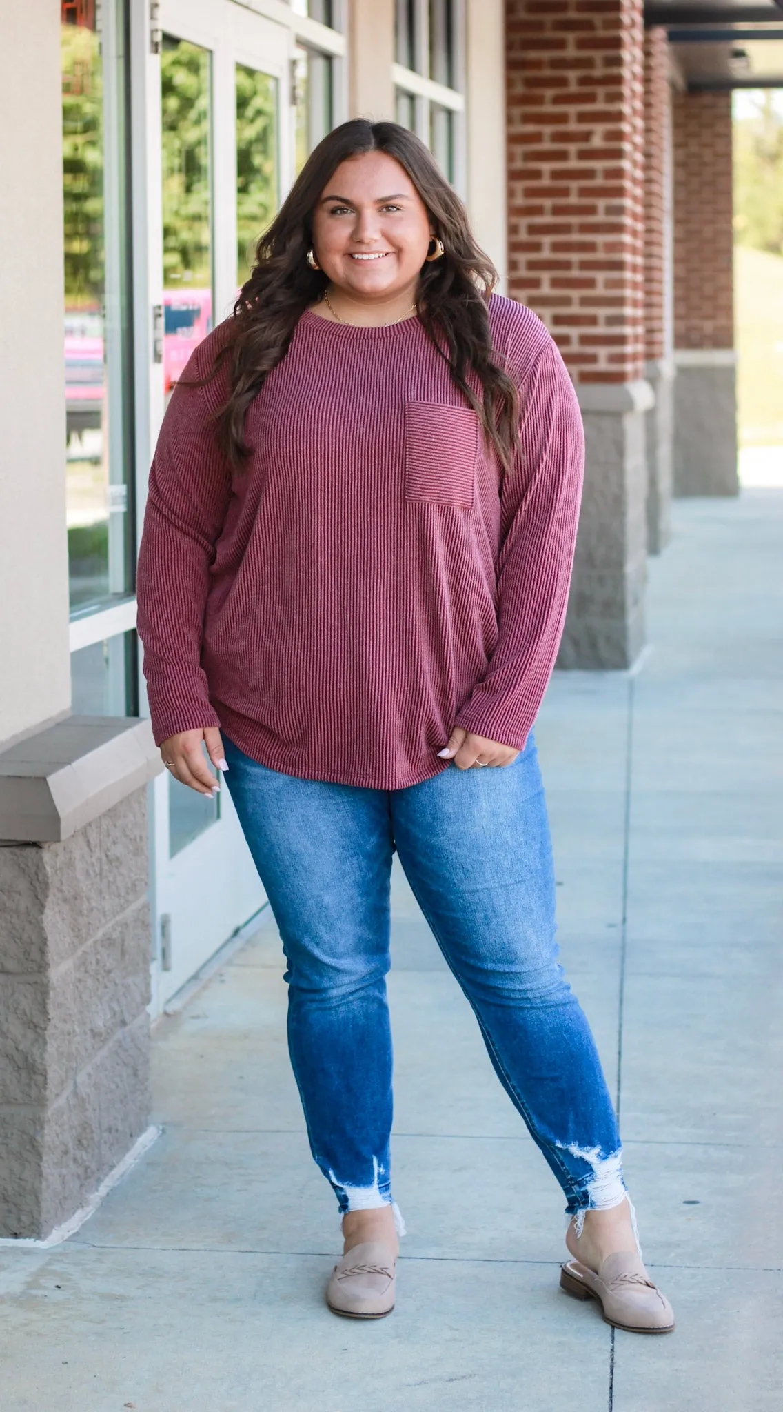 Don't Let Go Pocket Top in Wine