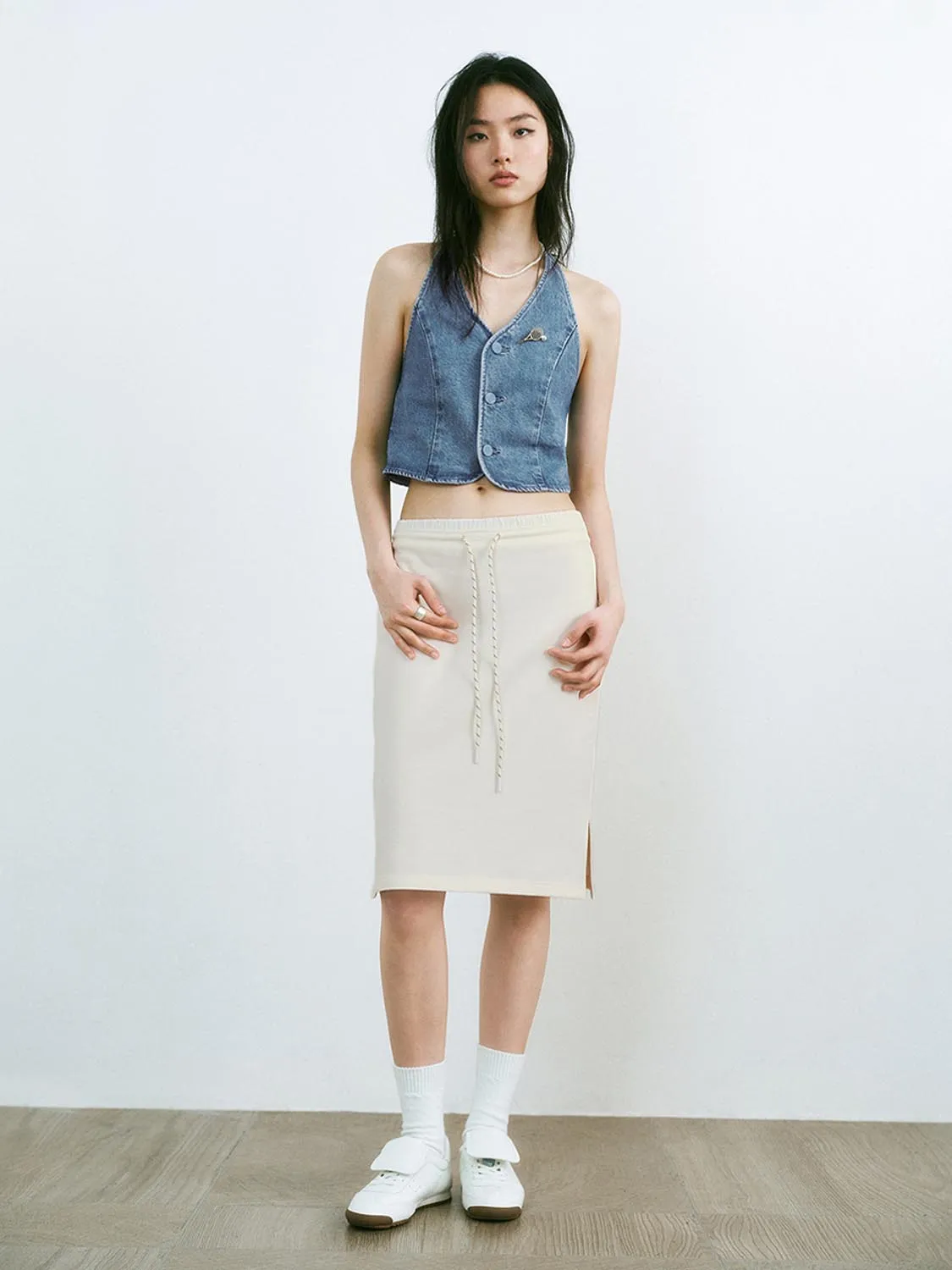 Drawstring Straight Skirts