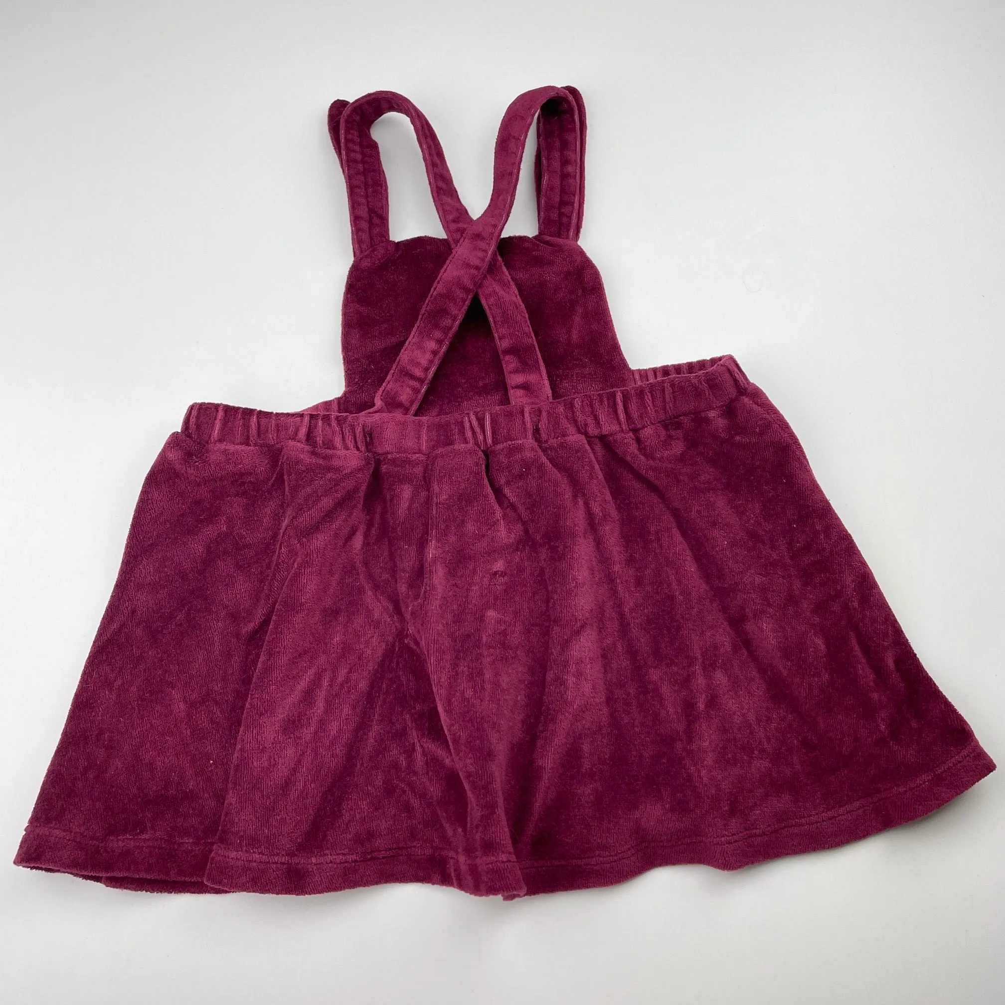 Dymples velour overalls dress / pinafore, size 1, Pre-loved