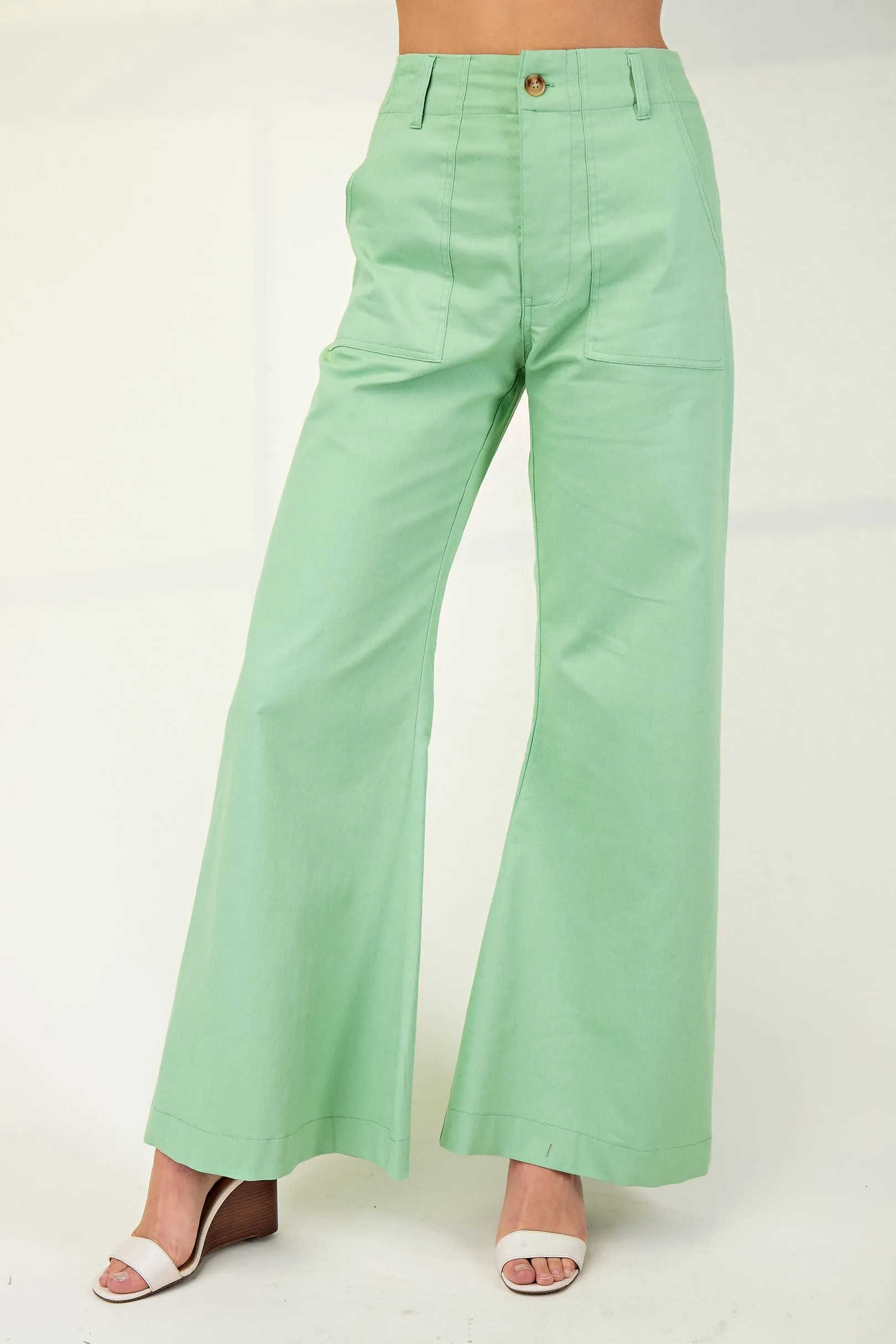 Emerald High-Rise Flared Pants